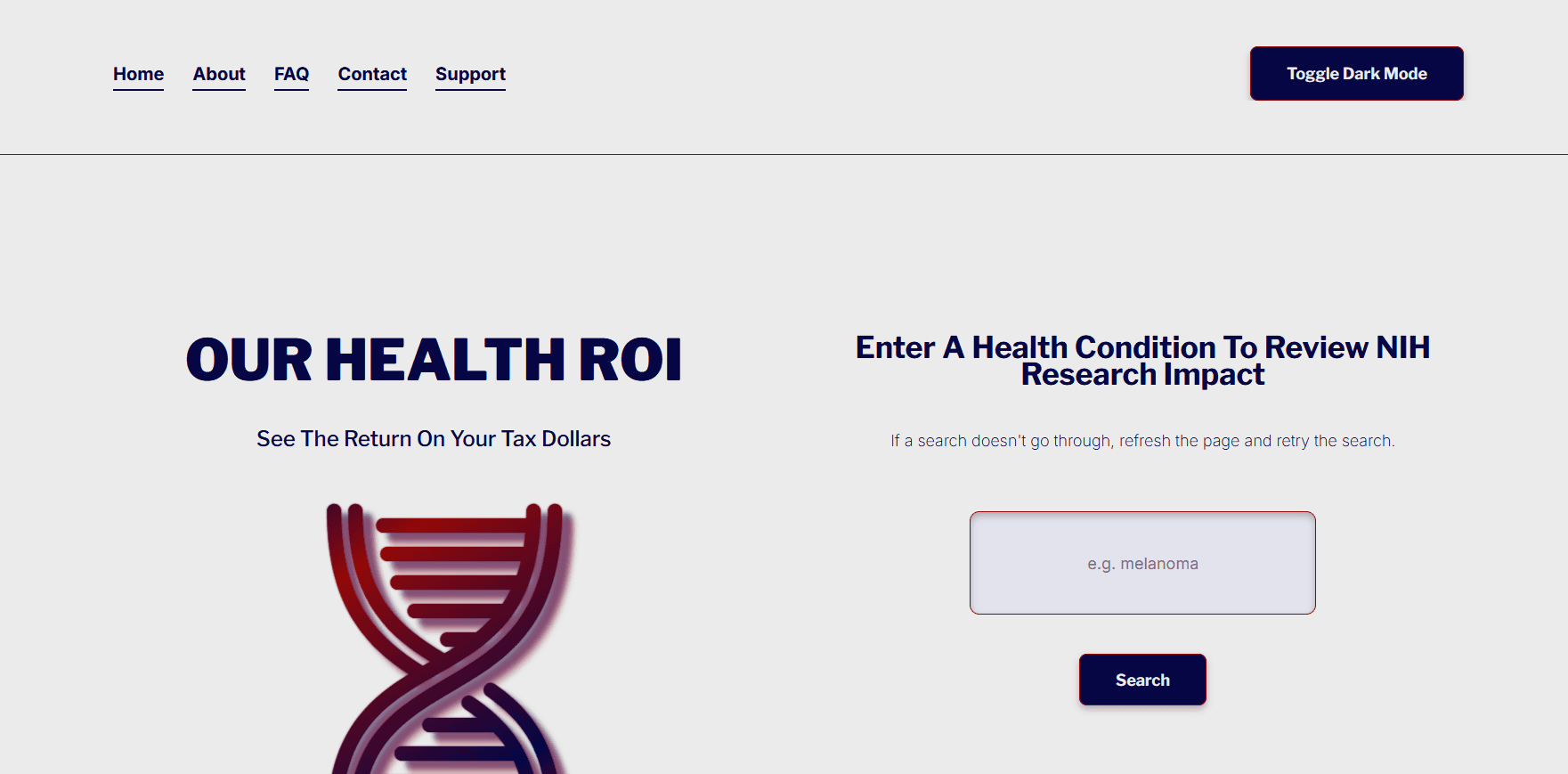 Our Health ROI project page